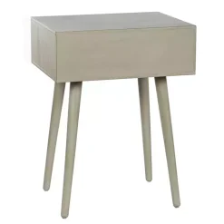Kirklands Home Natural Wood 1-Drawer Arthur Accent Table Gray Online