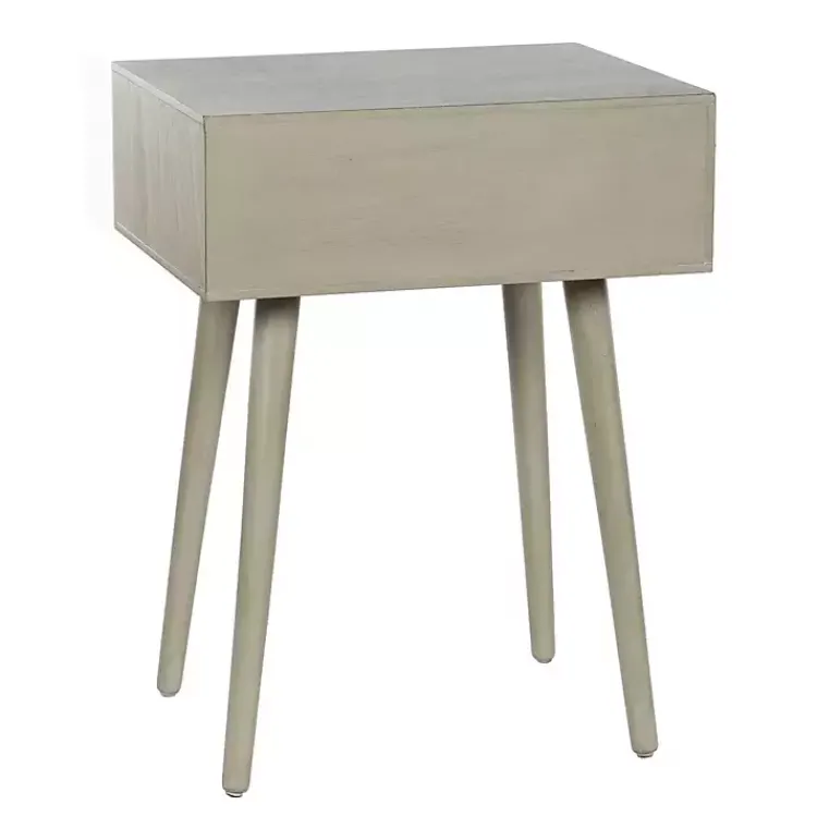 Kirklands Home Natural Wood 1-Drawer Arthur Accent Table Gray Online