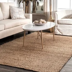 Kirklands Home Natural Halsey Area Rug, 5x8 Tan Hot