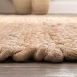 Kirklands Home Natural Halsey Area Rug, 5x8 Tan Hot