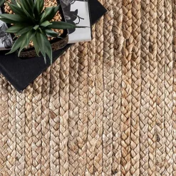 Kirklands Home Natural Hand Woven Rigo Jute Area Rug, 9x12 Tan