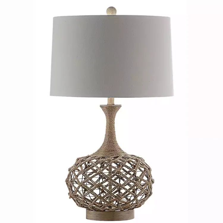 Kirklands Home Natural Hemp Rope Coastal Table Lamp White Sale