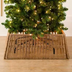 Christmas Tree Skirts & Collars>Kirklands Home Natural Hemp Rope Woven Christmas Tree Collar Tan