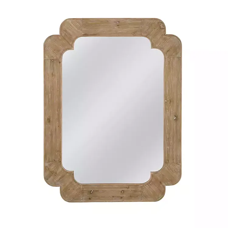 Kirklands Home Natural Honey Wood Phillip Wall Mirror Best