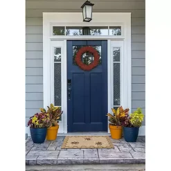 Kirklands Home Natural Honeycomb & Bees Outdoor Accent Rug