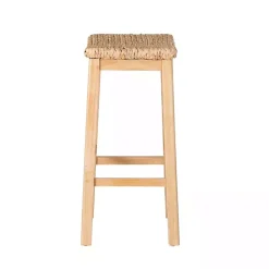 Kirklands Home Natural Hyacinth Haysom Bar Stool Tan Hot