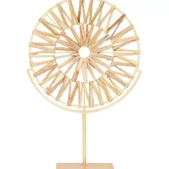 Statues & Figurines>Kirklands Home Natural Hyacinth Sunburst Sculpture Tan