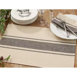 Kirklands Home Natural Ivory Banded Cotton Placemats, Set of 4 Sale