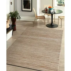 Kirklands Home Natural Jute and Wool Woven Area Rug, 5x8 Brown New