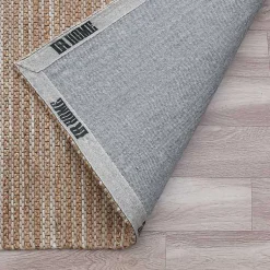 Kirklands Home Natural Jute and Wool Woven Area Rug, 5x8 Brown New