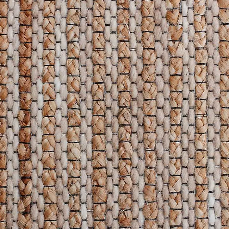 Kirklands Home Natural Jute and Wool Woven Area Rug, 5x8 Brown New
