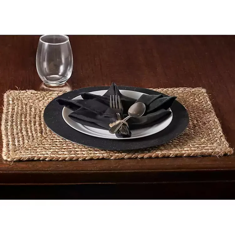 Kirklands Home Natural Jute Braided Placemats, Set of 4 Tan Discount