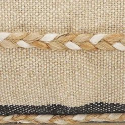 Pillows>Kirklands Home Natural Jute Braided Stripe Lumbar Pillow