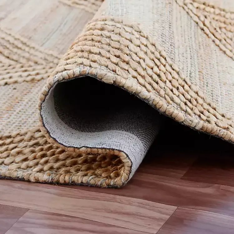 Kirklands Home Natural Jute Diamond Modern Woven Area Rug, 5x8 Brown Online
