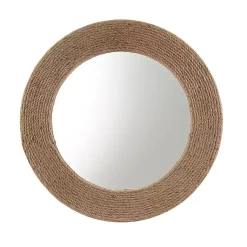 Kirklands Home Natural Jute Round Wall Mirror Outlet