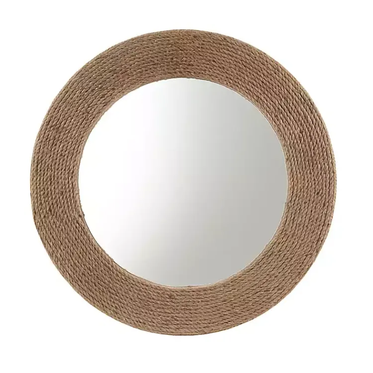 Kirklands Home Natural Jute Round Wall Mirror Outlet