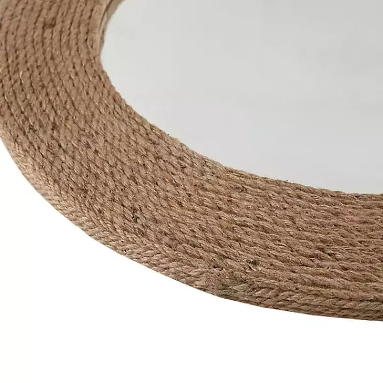 Kirklands Home Natural Jute Round Wall Mirror Outlet
