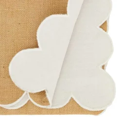 Kirklands Home Natural Jute Scalloped Table Runner Tan Best