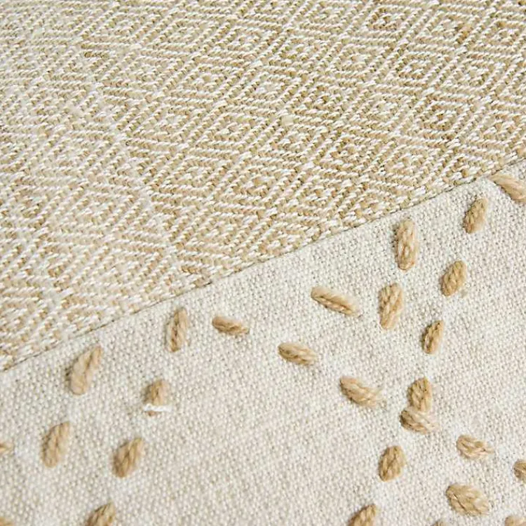Pillows>Kirklands Home Natural Kantha Stitch Recycled Throw Pillow Tan