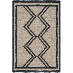 Kirklands Home Natural Leather Flatweave ZigZag Area Rug, 8x10 Best