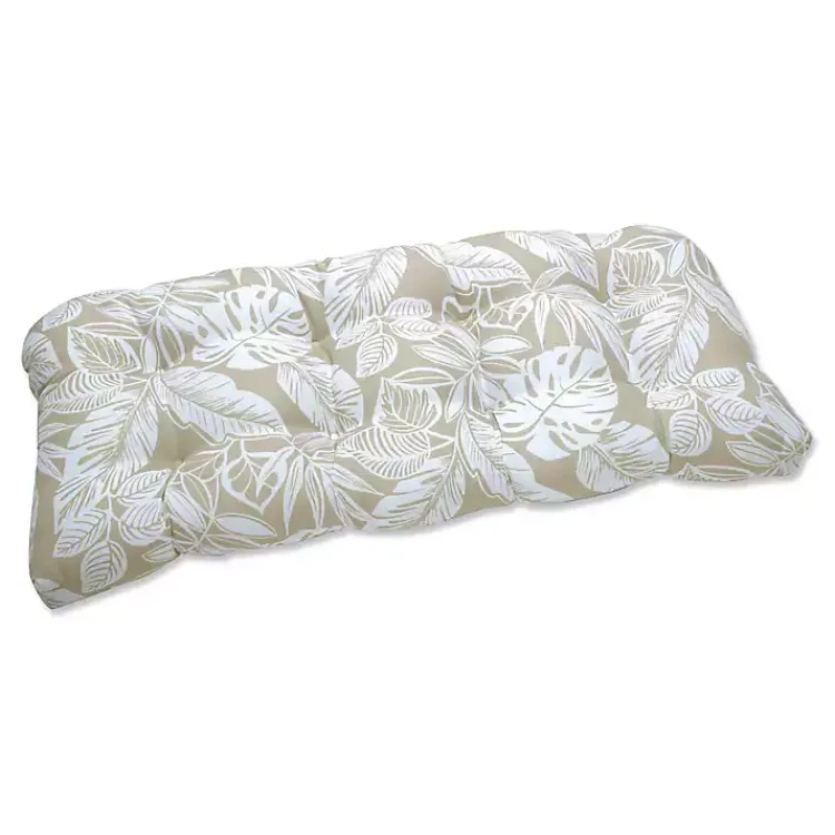 Kirklands Home Natural Leaves Loveseat Outdoor Cushion Hot