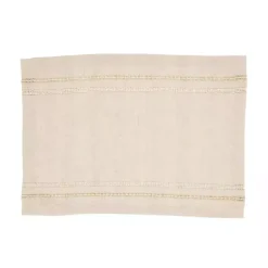 Kirklands Home Natural Leno Striped Placemats, Set of 4 Tan Clearance