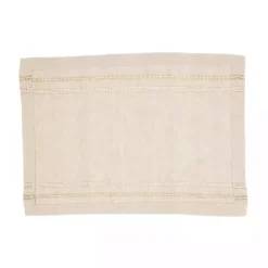 Kirklands Home Natural Leno Striped Placemats, Set of 4 Tan Clearance