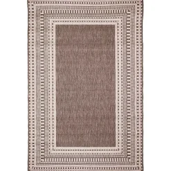 Kirklands Home Natural Linear Macy Indoor/Outdoor Area Rug, 4x7 Brown Best