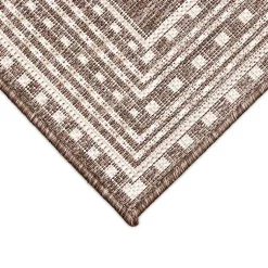 Kirklands Home Natural Linear Macy Indoor/Outdoor Area Rug, 4x7 Brown Best