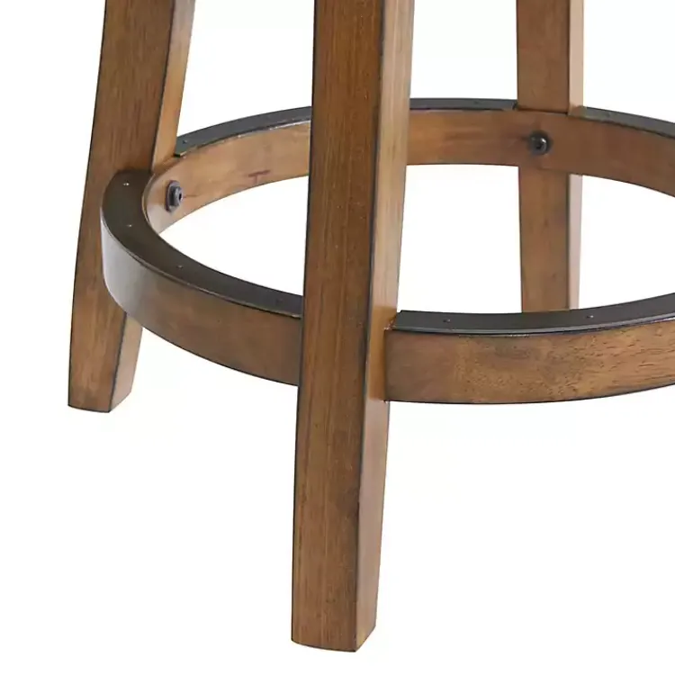 Kirklands Home Natural Linen Barrel Base Swivel Counter Stool Tan Discount