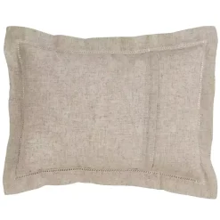 Pillows>Kirklands Home Natural Linen Down Hemstitched Lumbar Pillow Tan