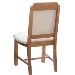 Kirklands Home Natural Linen Scalloped Dining Chairs, Set of 2 White Clearance