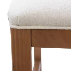 Kirklands Home Natural Linen Scalloped Dining Chairs, Set of 2 White Clearance