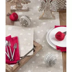 Kirklands Home Natural Linen Snowflake Placemats, Set of 4 Sale