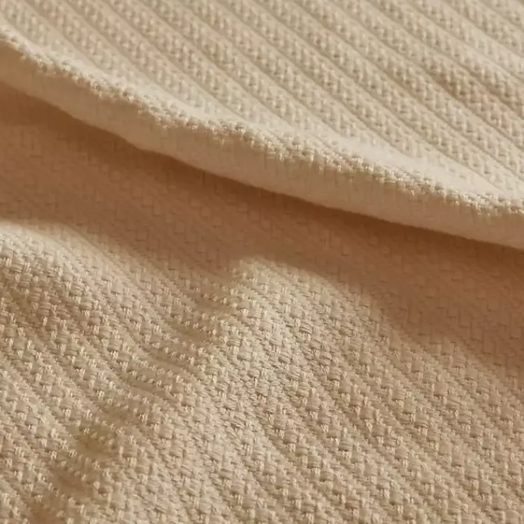 Blankets & Throws>Kirklands Home Natural Liquid Cotton Twin Blanket Tan