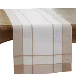 Kirklands Home Natural Long Banded Border Table Runner, 108 in. Outlet