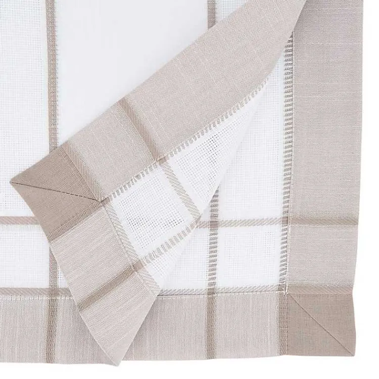 Kirklands Home Natural Long Banded Border Table Runner, 108 in. Outlet