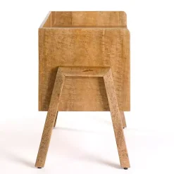 Kirklands Home Natural Mango Wood Cubby Side Table Brown Online
