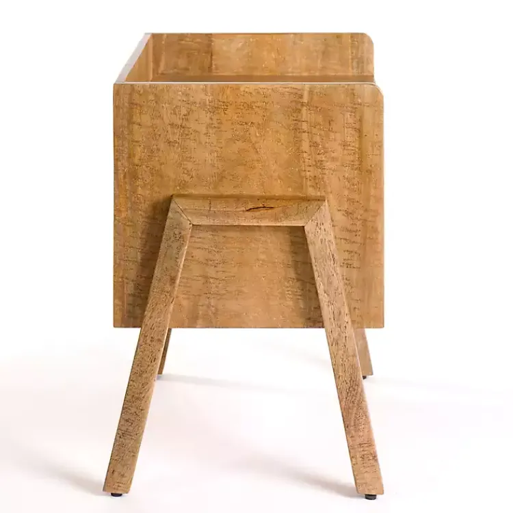 Kirklands Home Natural Mango Wood Cubby Side Table Brown Online