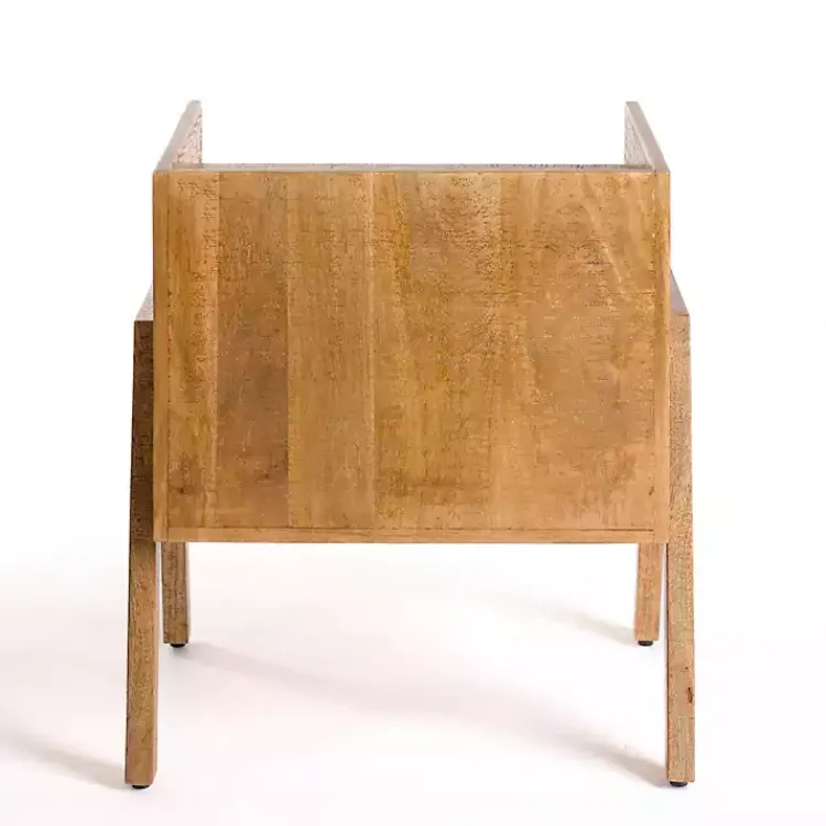 Kirklands Home Natural Mango Wood Cubby Side Table Brown Online