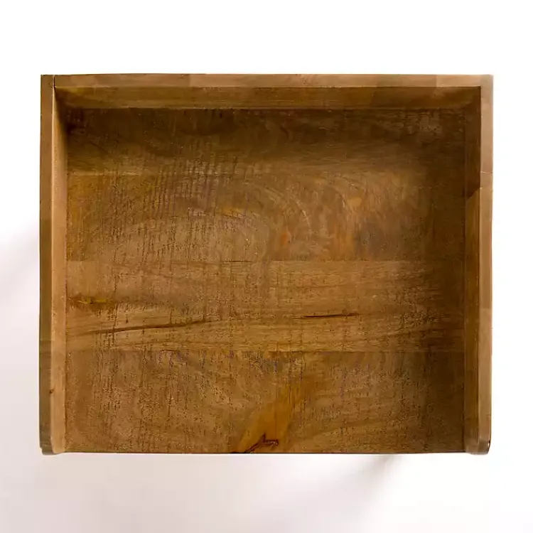 Kirklands Home Natural Mango Wood Cubby Side Table Brown Online