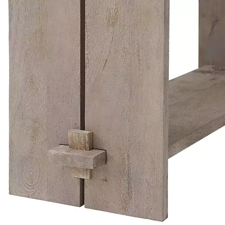 Kirklands Home Natural Mango Wood Farmhouse Console