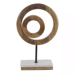 Statues & Figurines>Kirklands Home Natural Mango Wood Rings Sculpture
