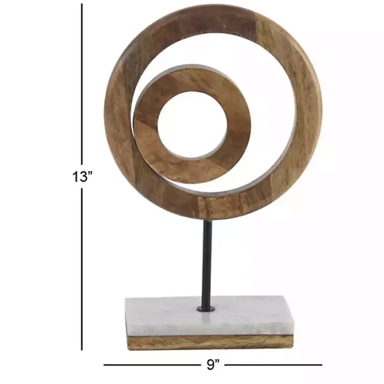Statues & Figurines>Kirklands Home Natural Mango Wood Rings Sculpture