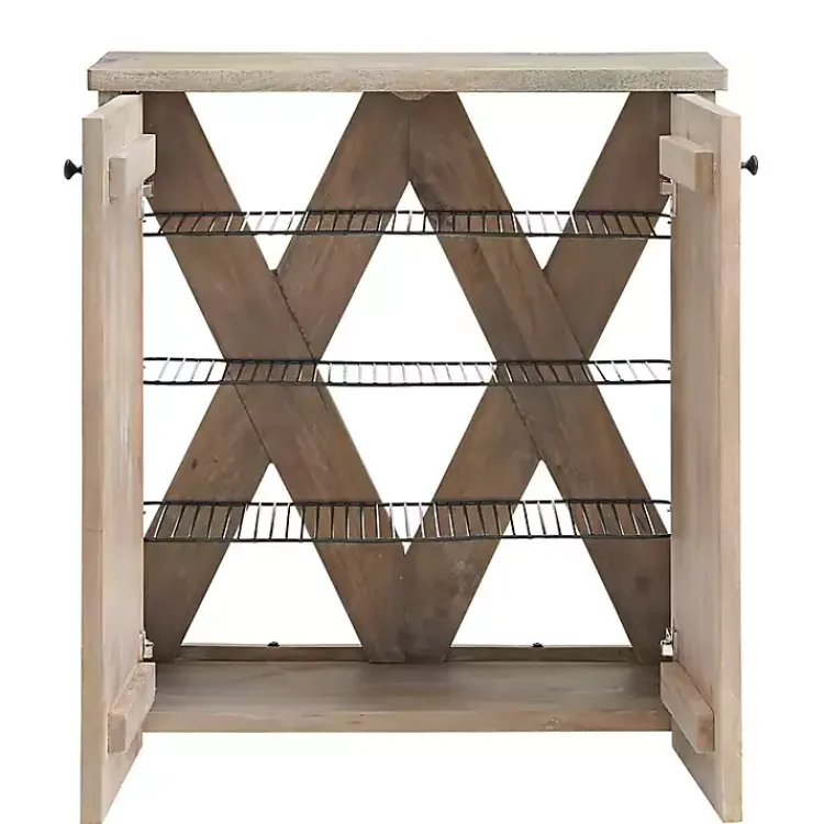 Kirklands Home Natural Mango Wood Shoe Cubbie