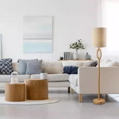 Kirklands Home Natural Mayfair Open Floor Lamp Tan Best