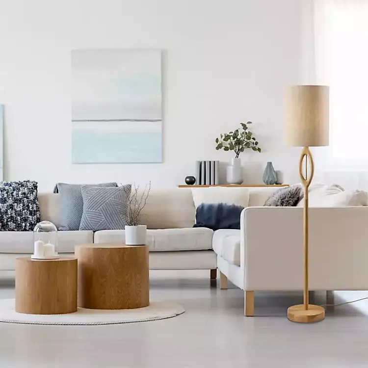 Kirklands Home Natural Mayfair Open Floor Lamp Tan Best