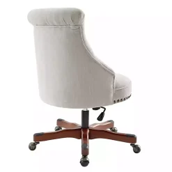 Kirklands Home Natural Miller Tufted Office Chair Tan