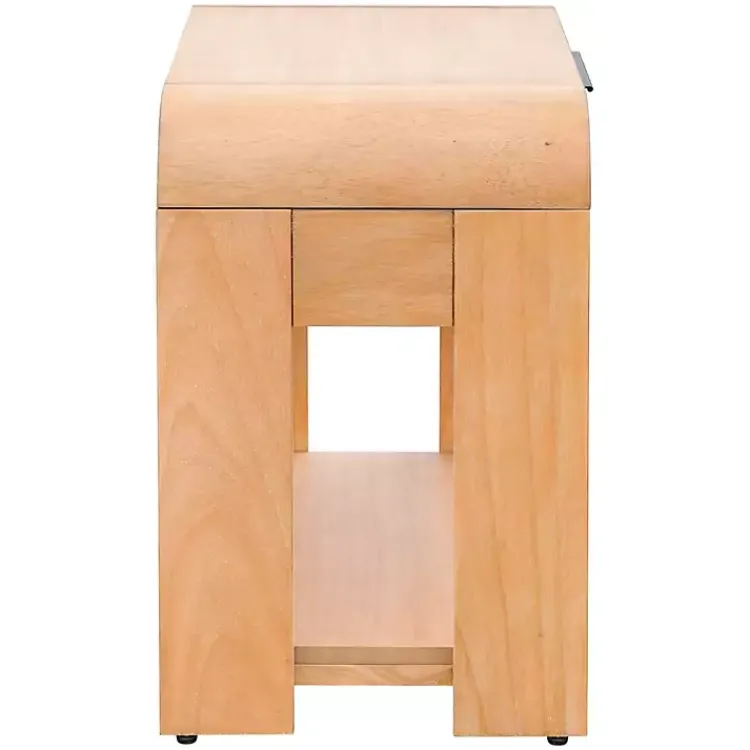 Kirklands Home Natural Modern Curve Nightsd Tan Clearance