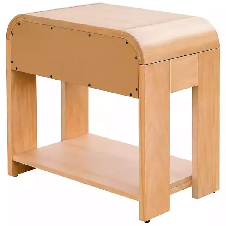 Kirklands Home Natural Modern Curve Nightsd Tan Clearance